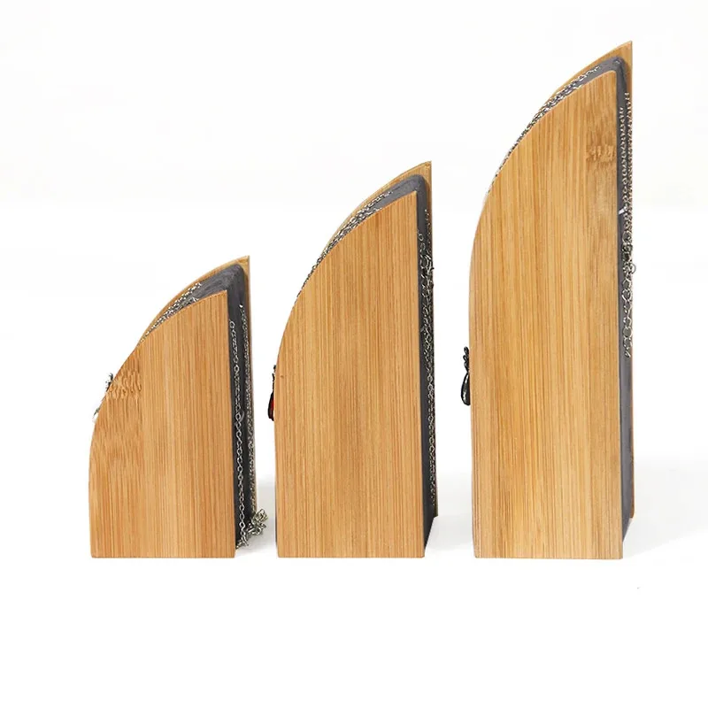 

New solid wood necklace display stand jewelry rack pendant holder curved jewelry display props jewelry packaging