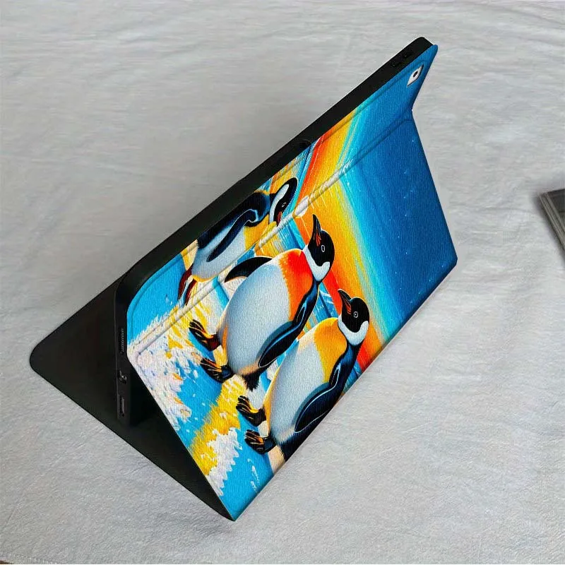 كارتون البطريق لطيف لباد برو اير ميني 1 2 3 4 5 6 7 7th 8th 9th 10th 11th 10.2 9.7 10.5 10.9 11 12.9 حافظة كمبيوتر لوحي