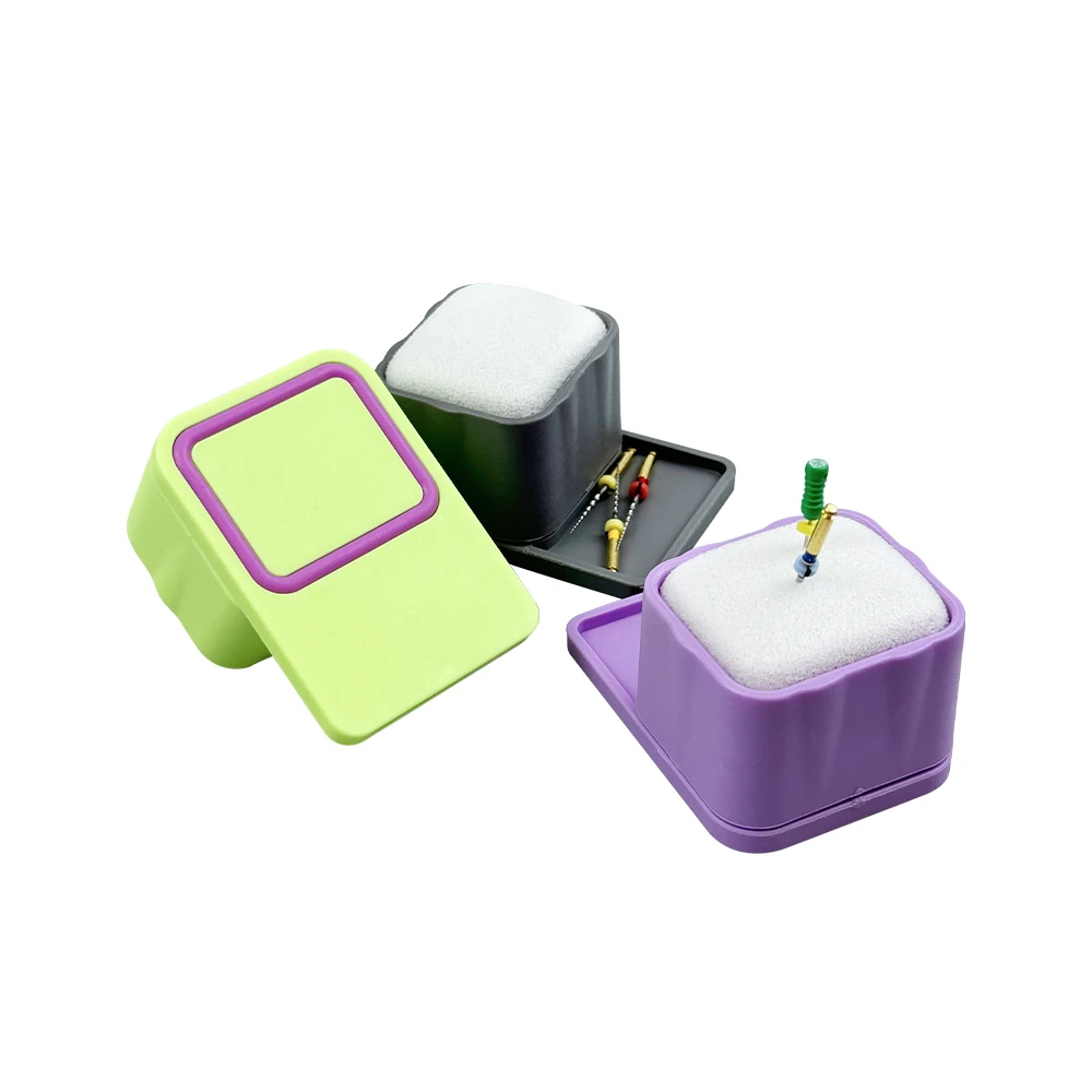 حامل تنظيف ملف قناة الجذر للأسنان مع لوحة قاعدة إسفنجية لملف قناة الجذر وحامل تنظيف وحامل تنظيف الرغوة