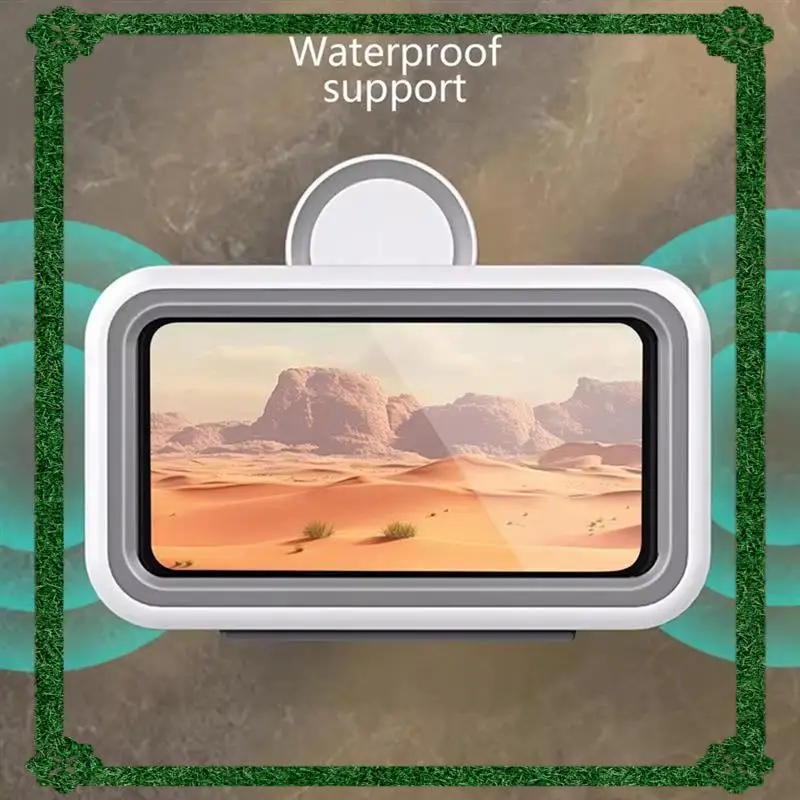 24-Hour Delivery Waterproof Phone Wall Mount Holder 360 Degree Rotation Adjustable Stick On Wall Bathroom Shower Case