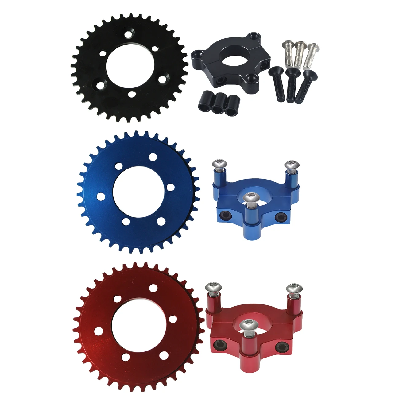 Black Blue Red 36T Sprocket Modified 1.5