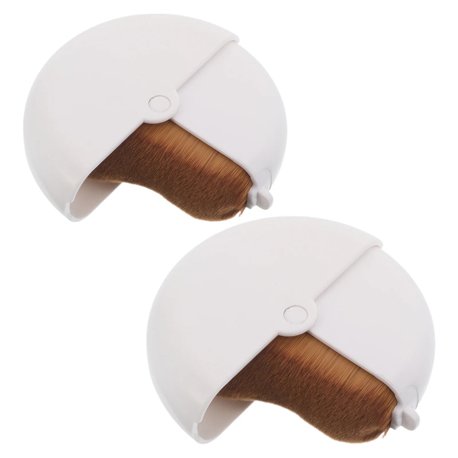 

2Pcs Rotating Foundation Brush Wave Shape Soft Bristles for Liquid Cream Powder Full Coverage Face Makeup Application Portable