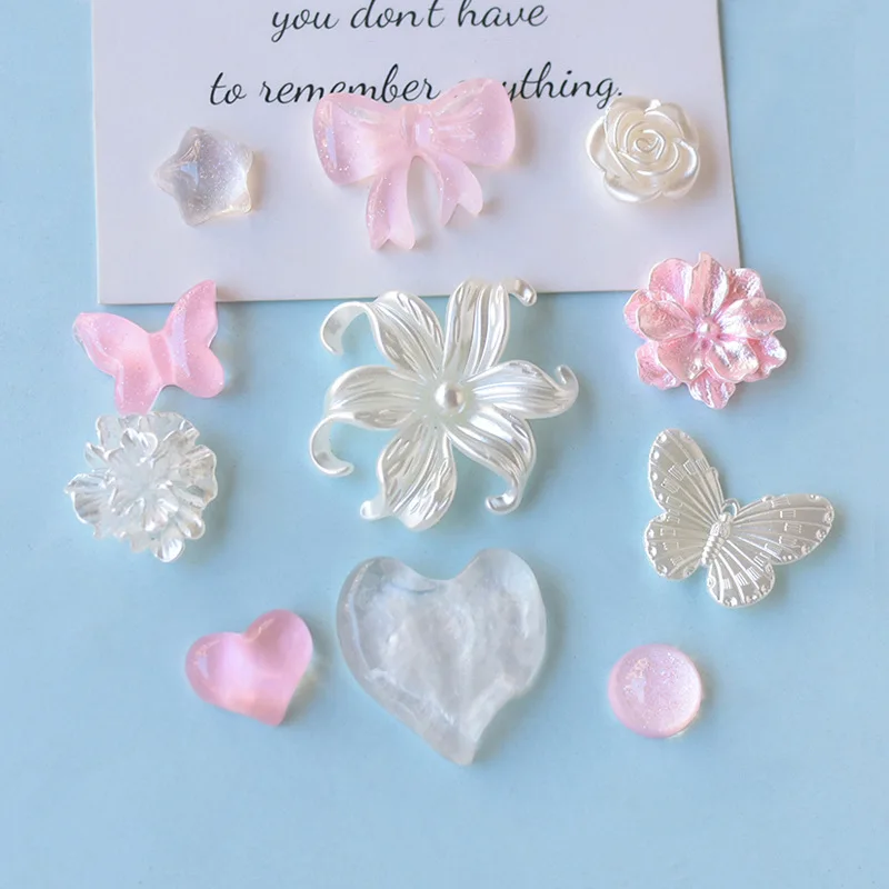 Simple Sweet Pearl Plants and Flowers Heart Shoe Charms DIY 