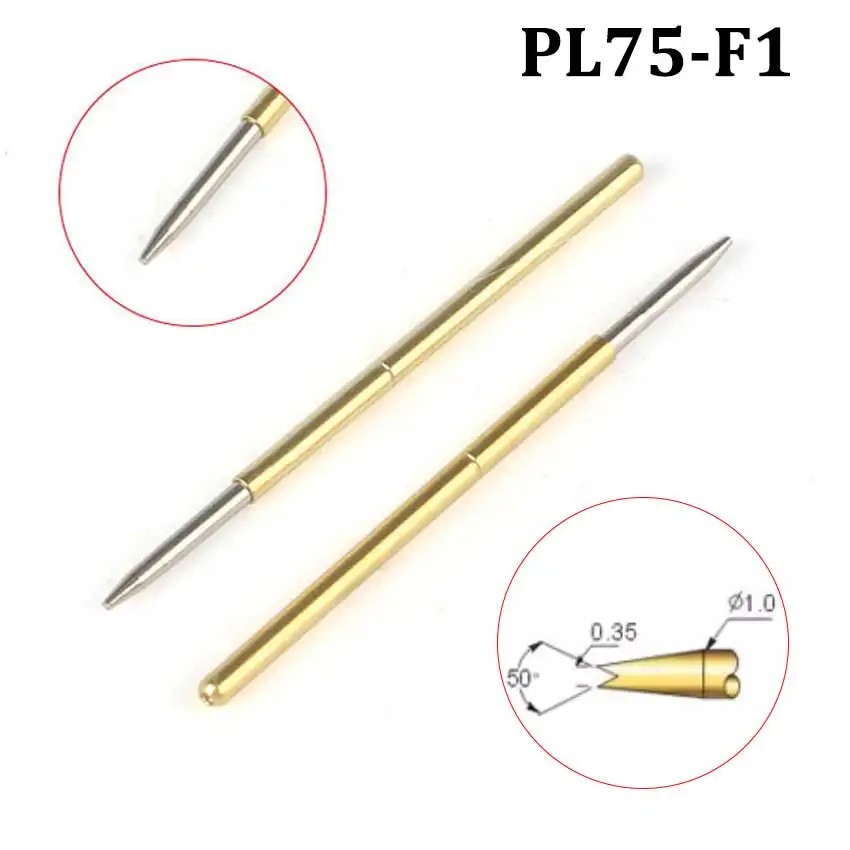 Cltgxdd 10 Stück PL75-A2 B1 D2 E2 F1 G2 H2 J1 LM2 Q1 Q2 T2 M3 4 W 4S PCB skalierbare Federprüfspitze Pogo-Pin-Stecker – Detail 6