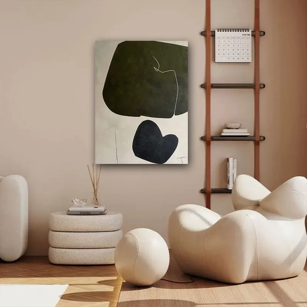 100% hand drawn black abstract oil painting original wall painting home living room decoration paint interior aesthetics