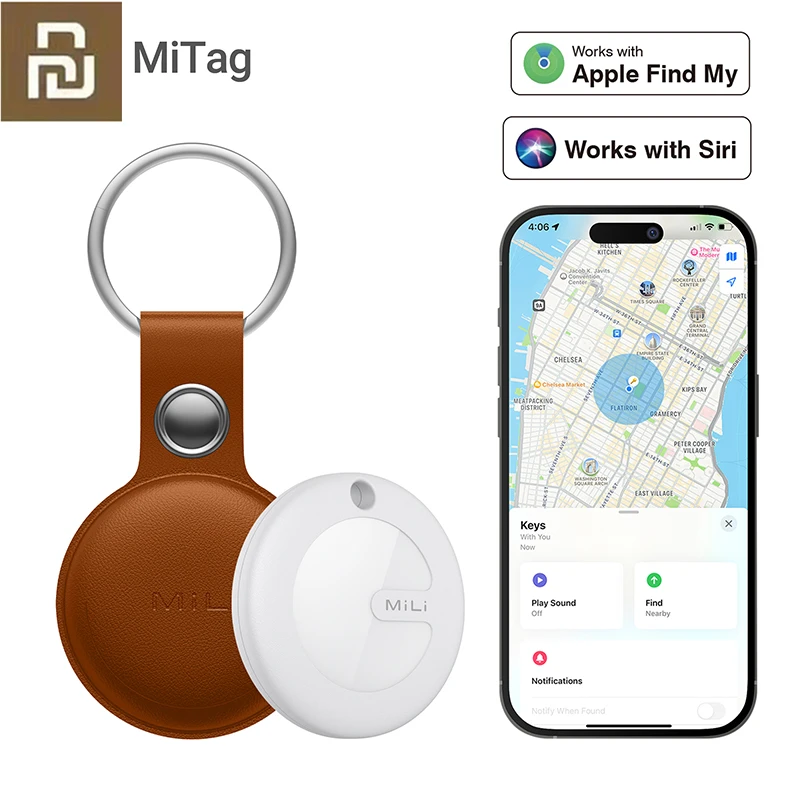 Youpin mitag Key Finder Item Finders,MFi Certified Bluetooth GPS Locator Tracker dispositivo Anti-perdita funziona con Apple Find Pet