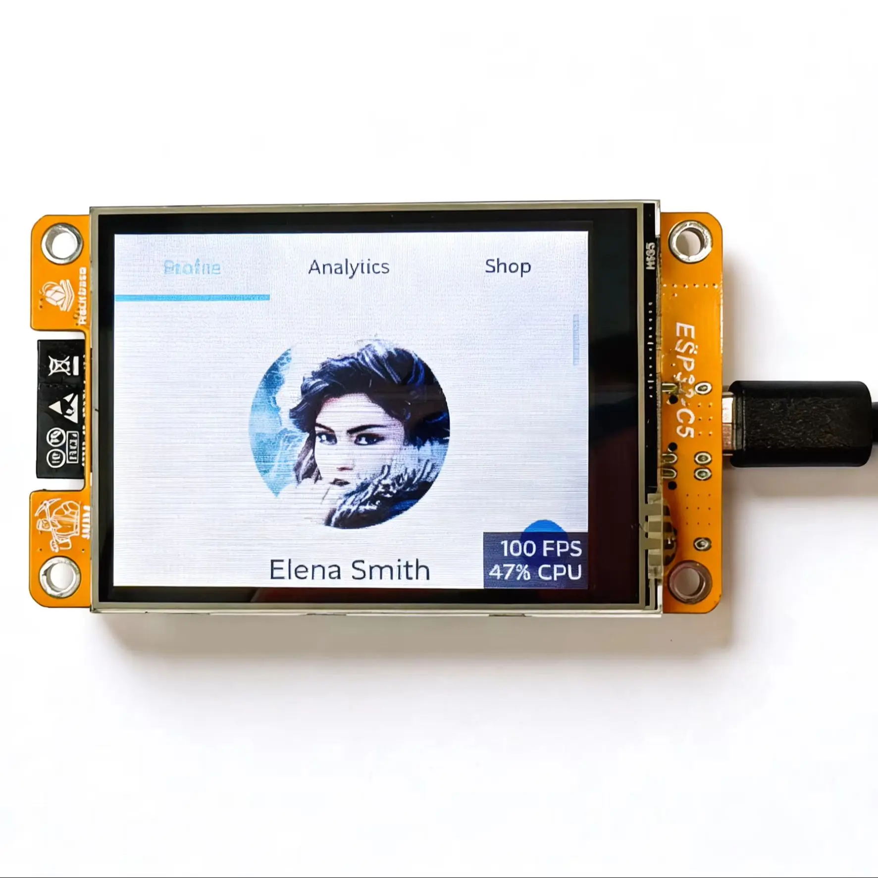 Oficjalny moduł ESP32-C5 z 2,8-calowym ekranem dotykowym NM-CYD-C5, 16 MB pamięci Flash, 8 MB PSRAM, WiFi 6, pasmo 5G, ZigBee, Thread, kompatybilny z Matter, N16R8 — zdjęcie produktu 7