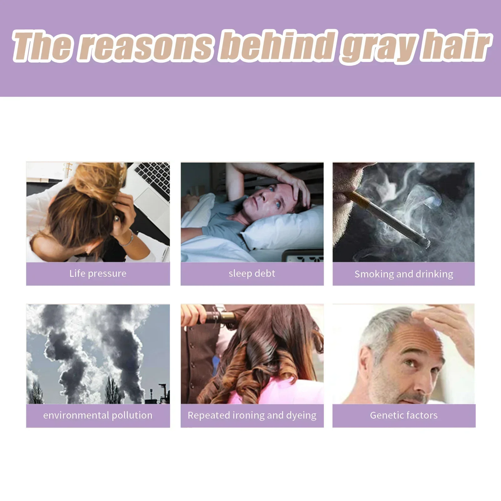 Black hair liquid removes grey hair in old age Natural anti-white ahair effective for natural ahair color and restore black