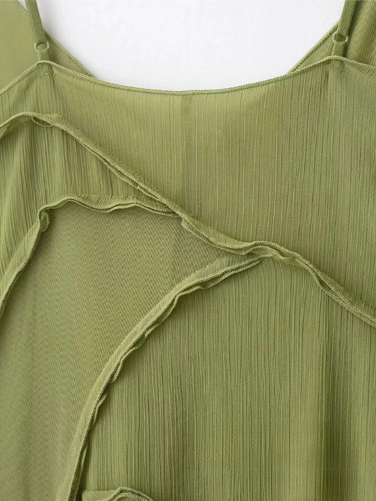 KONDALA Seksowna, elegancka sukienka szyfonowa na wakacje, damska sukienka na ramiączkach, bez rękawów, długa, prosta, vestidos, moda 2025, elegancka sukienka na jesień.