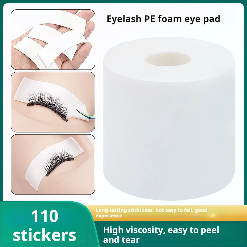 Wholesale grafting eyelash extensions 110PCS one roll planting eyelash isolation gasket pe foam eyelash paper eye mask