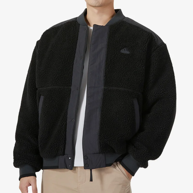 Adidas official genuine SHRP VRST PD J men's faux lamb wool cotton jacket IL8919