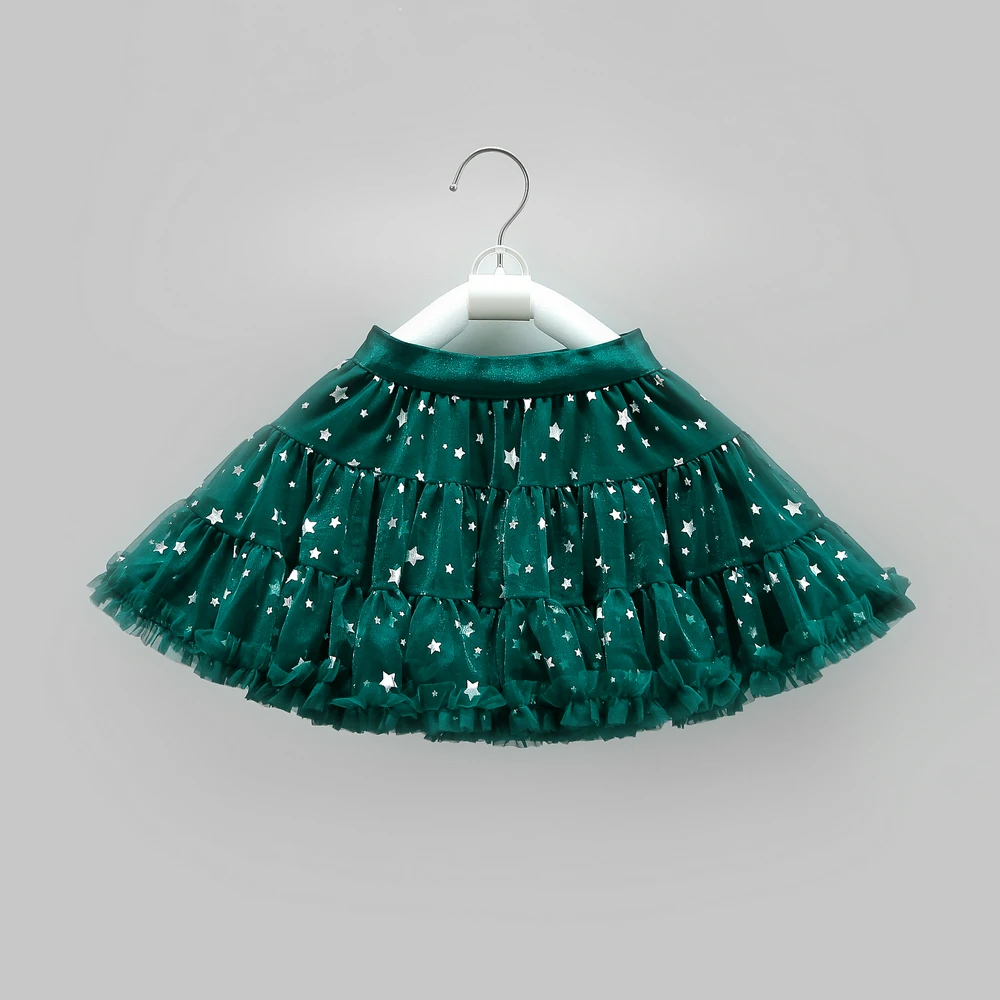

Lace Skirt Girls Fluffy Chiffon Petti Skirt Solid Colors Tutu Skirts Girl Dance Skirt Christmas Tulle Petticoat Tulle Ages 2-9Y