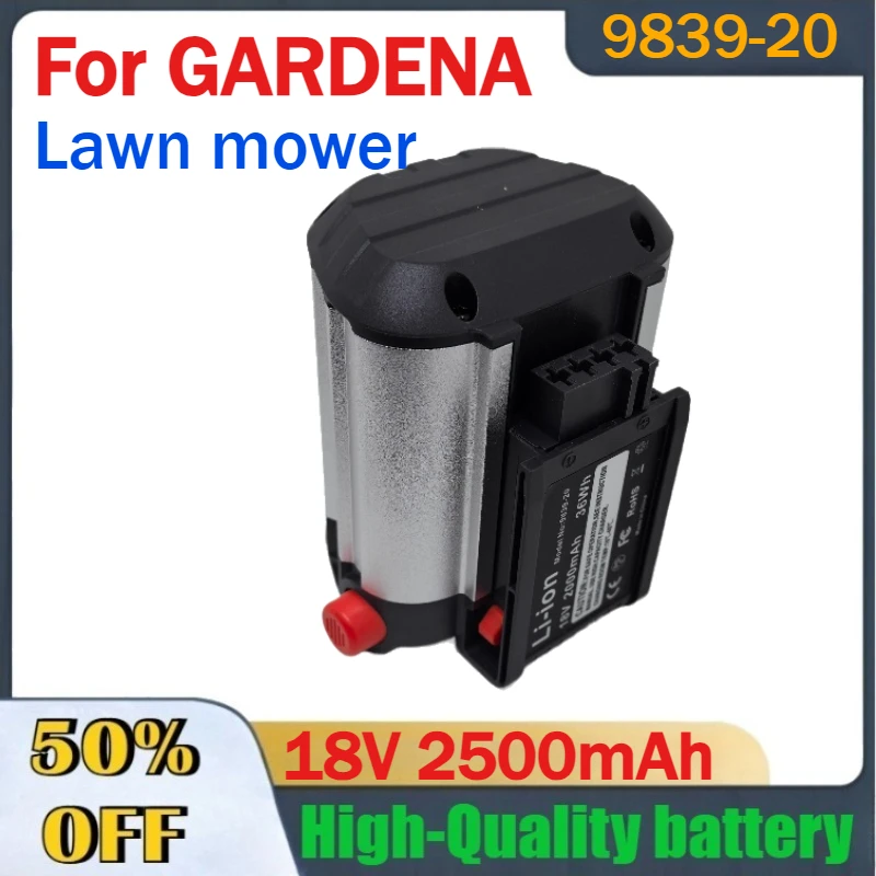 

18V 2500mAh 9839-20 Li-Ion Battery for GARDENA THS Li-18/42,Blower AccuJet Li-18,ComfortCut Li-18/60 Lawn Mower Batteries