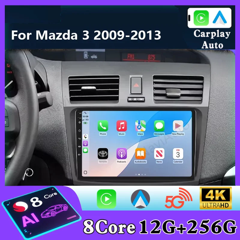Android Carplay Auto GPS Navigation Multimedia Video Player Stereo for Mazda 3 II Mazda3 BL 2009-2013 - Car Radio Navigation