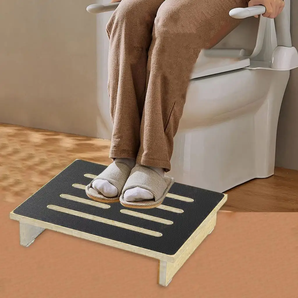 مسند قدم خشبي مضاد للانزلاق لسطح القدمين لغرفة النوم والمطبخ #3