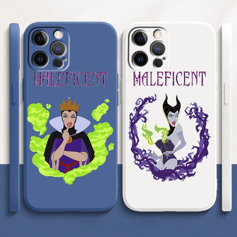 Disney Maleficent Art Liquid Rope For Apple iPhone 15 14 13 12 11 XS XR X 8 7 SE Pro Max Plus Mini TPU Phone Case