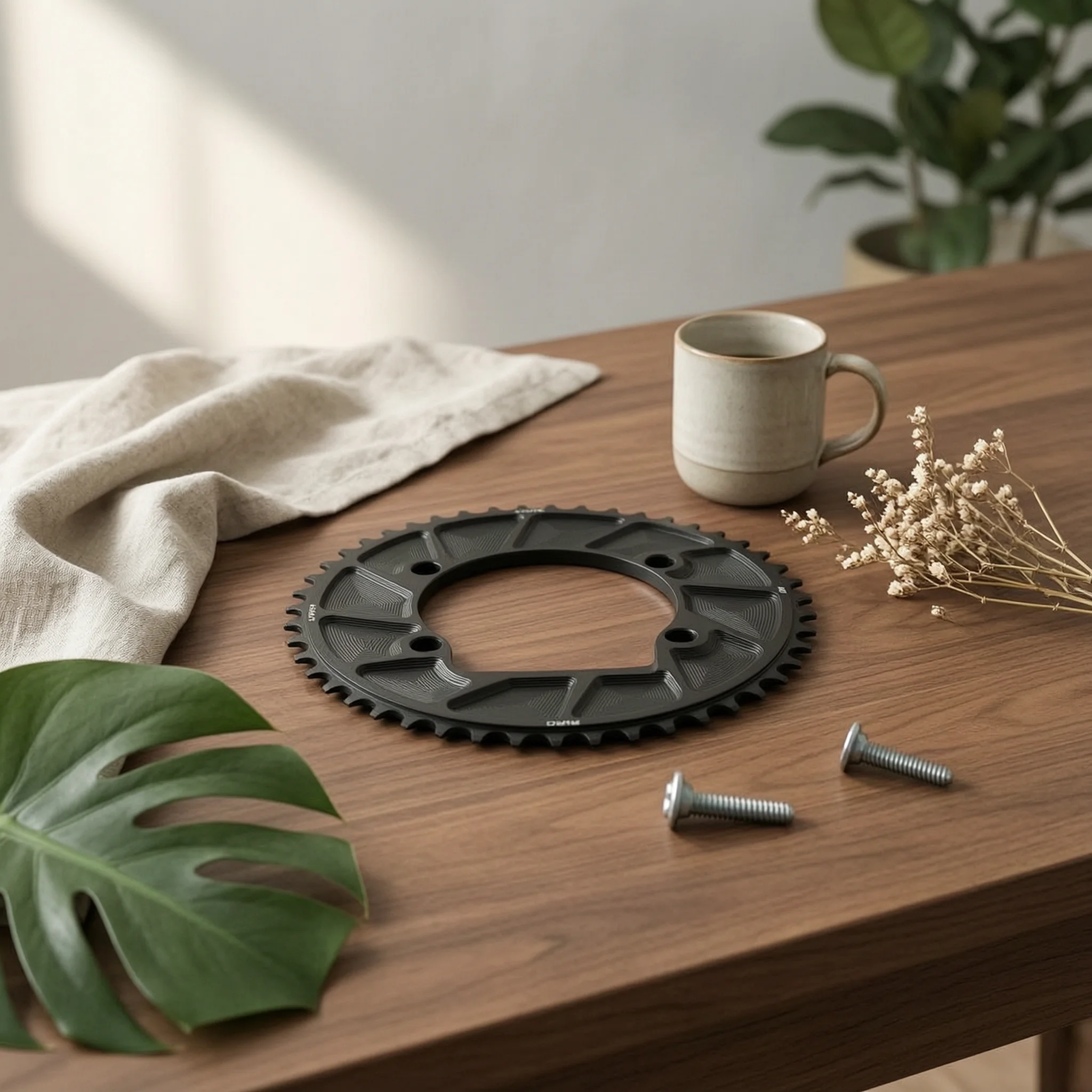 

Road Bike Single Speed Chainring CNC Machined Round Crankset Plate Narrow Wide Tooth Component for Cycle Repair Upgrade