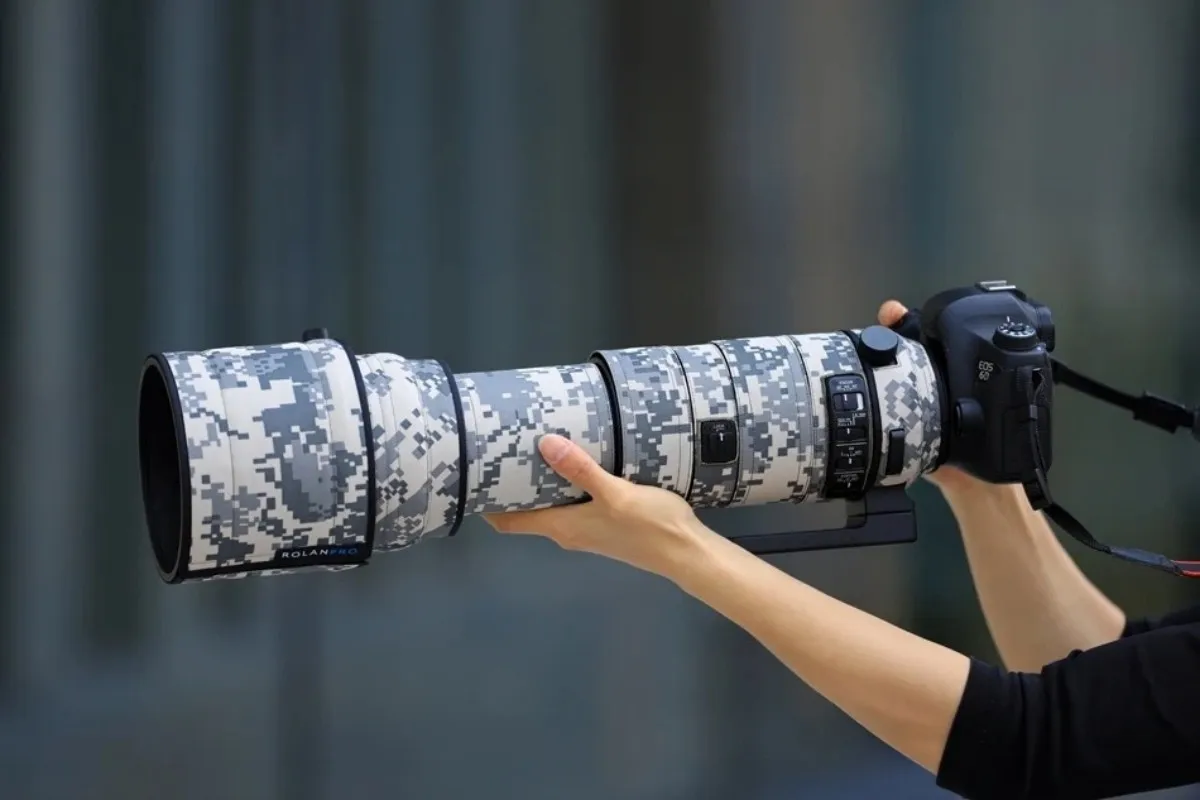 ROLANPRO Waterproof Lens Camo Coat for Sigma 150-600mm F5-6.3 DG OS HSM Sports For Canon or Nikon mount Protective Sleeve Case