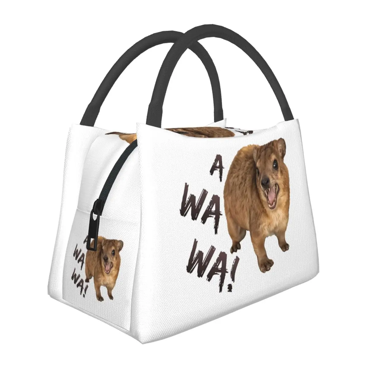 

Сумка для обеда Awawa Angry Screaming Rock Hyrax Meme для женщин, контейнер для хранения еды, термосумка-холодильник для бенто-боксов