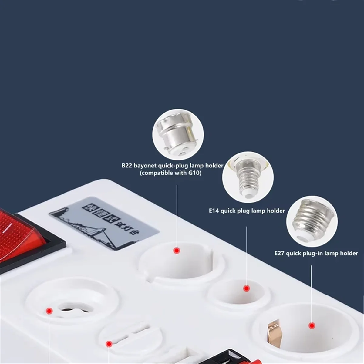 CCDD 다중 인터페이스 테스트 램프 홀더 12 포트 Led 전구 테스터 E27 B22 E14 전구 테스트 EU 플러그 용 다목적 Led Lcd 테스터