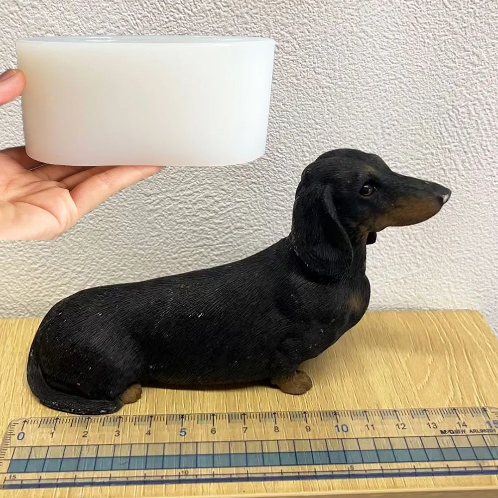 

Милая такса, гипсовая форма для орнамента, 3D собака, животное, орнамент, смола, глина, форма для мыла, сделай сам, домашний декор