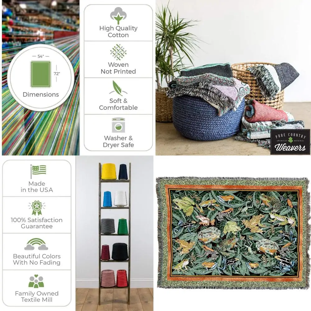 

Elena Vladykina's Garden Floral Cotton Tapestry, USA-Made, 72x54