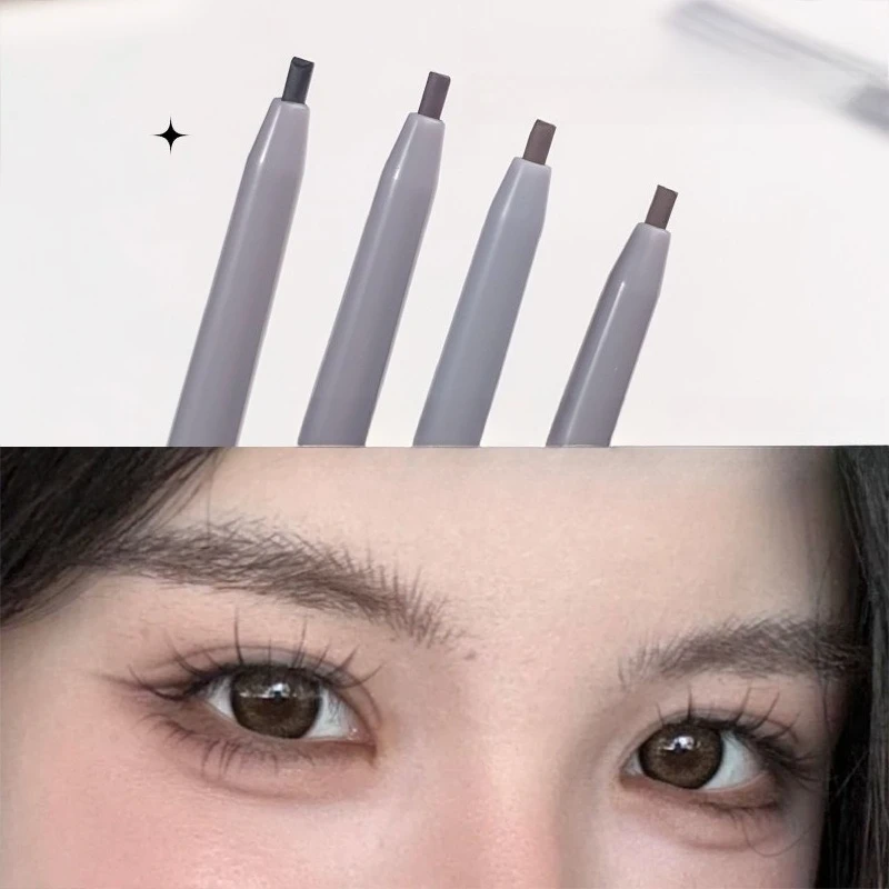 Dual Ended Eyebrow Pencil Micro Fine Tip Waterproof Sweatproof Microblading Effect for Natural 3D Brows Look Beginner Friendly