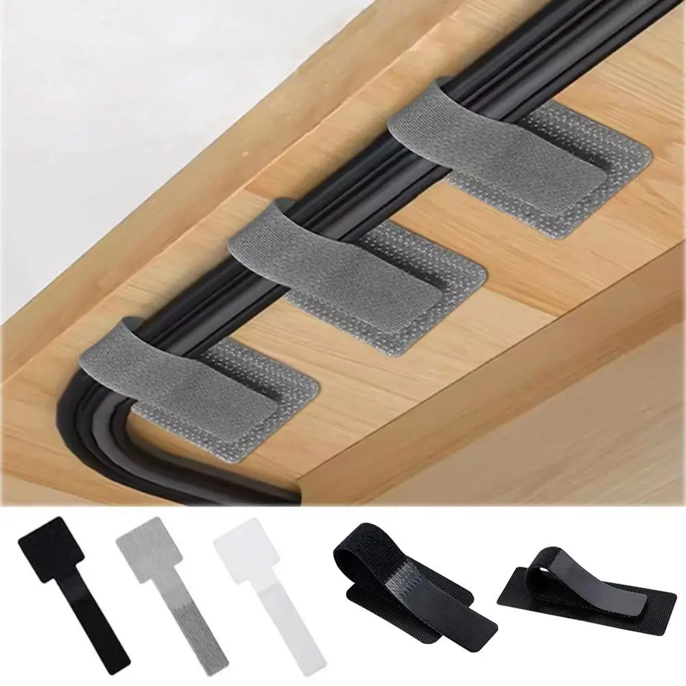 41Pcs Under Desk Cable Management Band Set Adjustable Hook and Loop Tape Cord Organizer Nylon Ties Tangle-Free