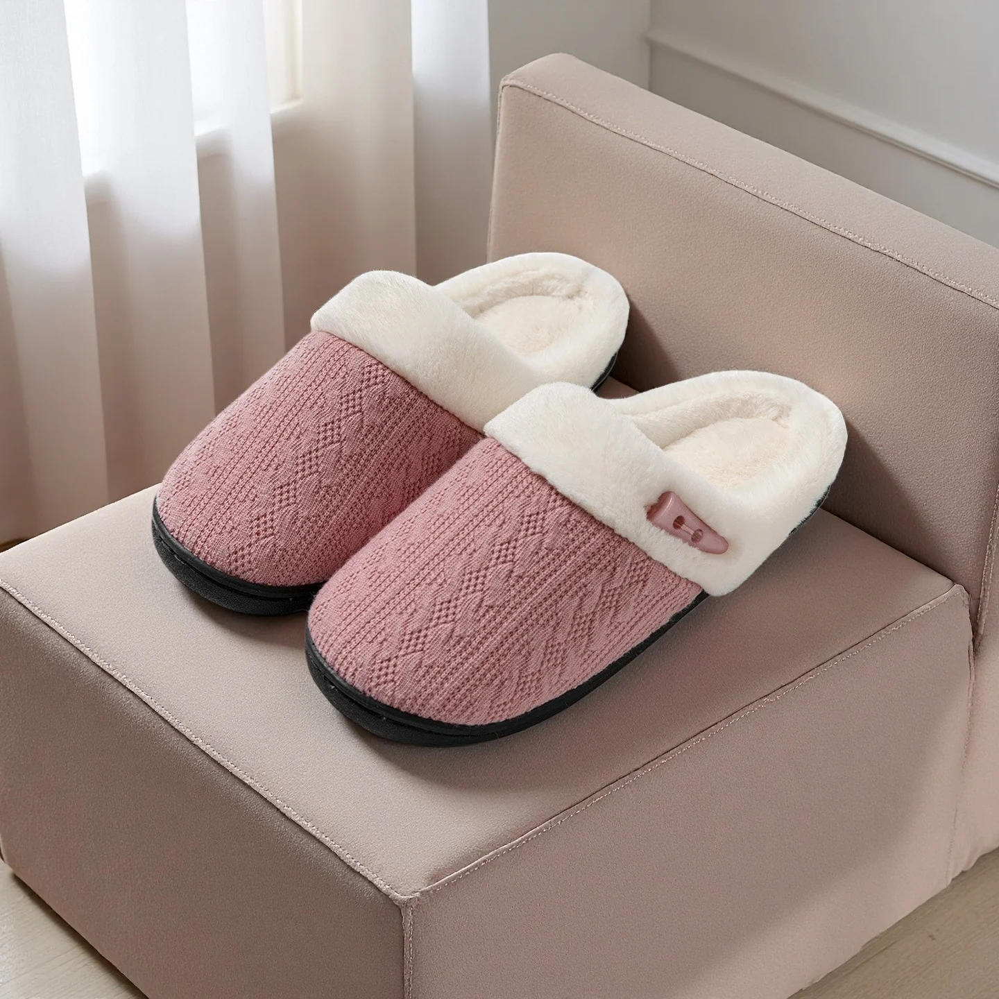 شباشب نسائية جديدة لخريف وشتاء مريحة ودافئة ونعل ناعم عصري سهل الارتداء مناسبة للمنزل والمشي في الهواء الطلق والسفر #6