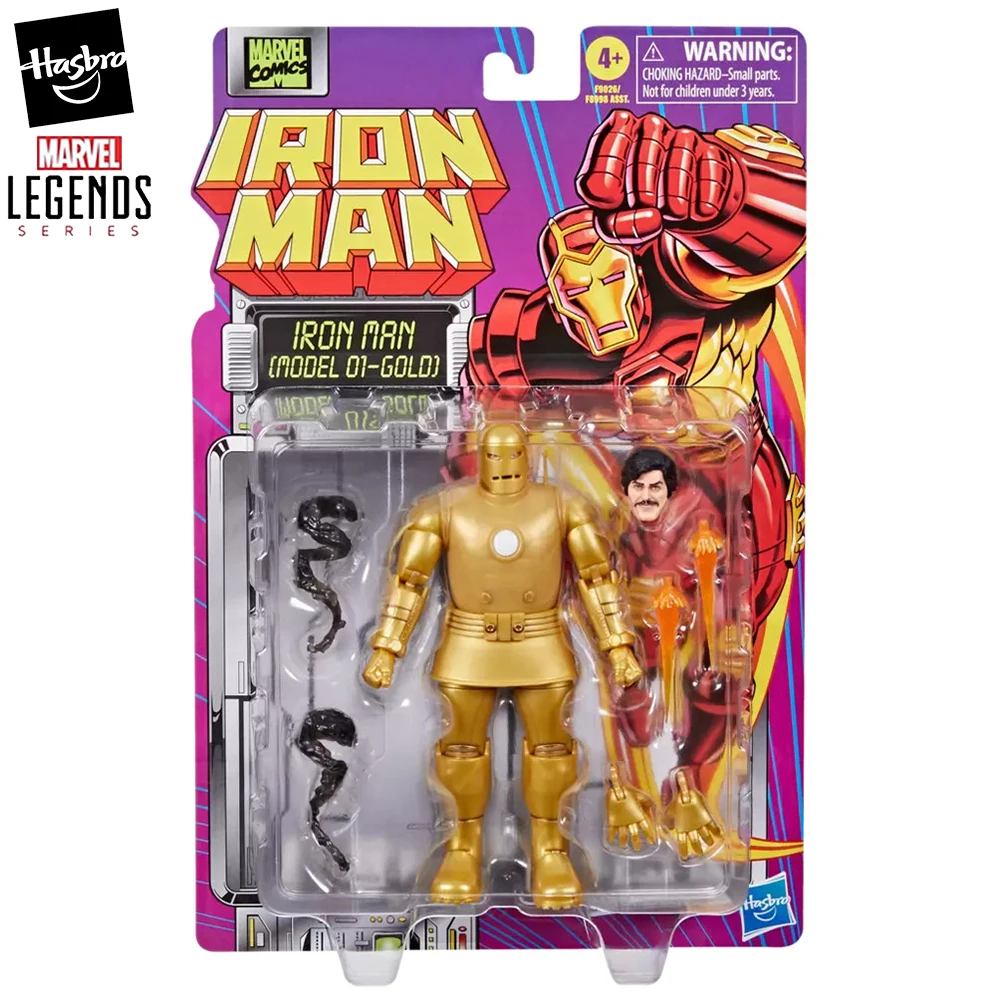 

НОВИНКА В наличии Hasbro Marvel Legends Series Iron Man (модель 01 - золото) Коллекционная 6-дюймовая масштабная фигурка с комиксами, модель игрушки