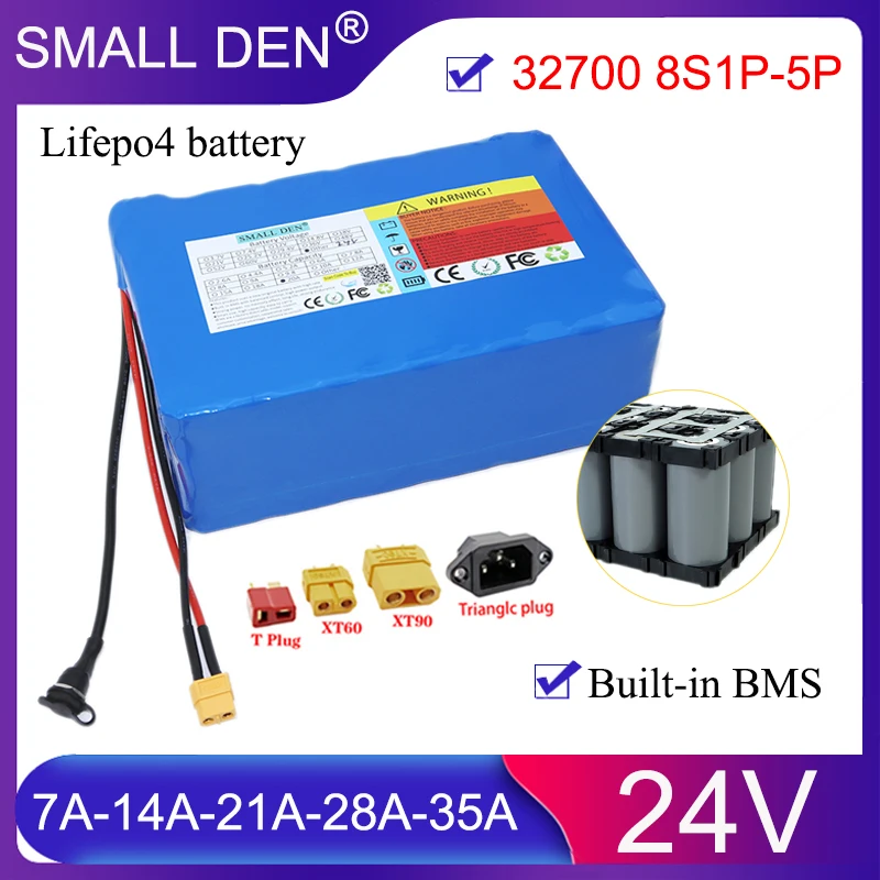 32700 Mew 24V 7AH 14AH 21AH 28AH 35AH LiFePO4 بطارية حزمة 8S1P-5P المدمج في BMS ل 25.6V UPS امدادات الطاقة E-سكوتر كرسي متحرك #1