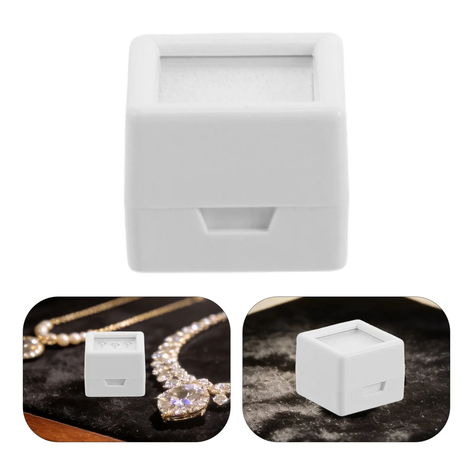 

20Pcs Jewelry Display Boxes Clear Acrylic Crystal Case for Gemstones Diamonds Mini Stone Storage Loose Gemstone Packaging