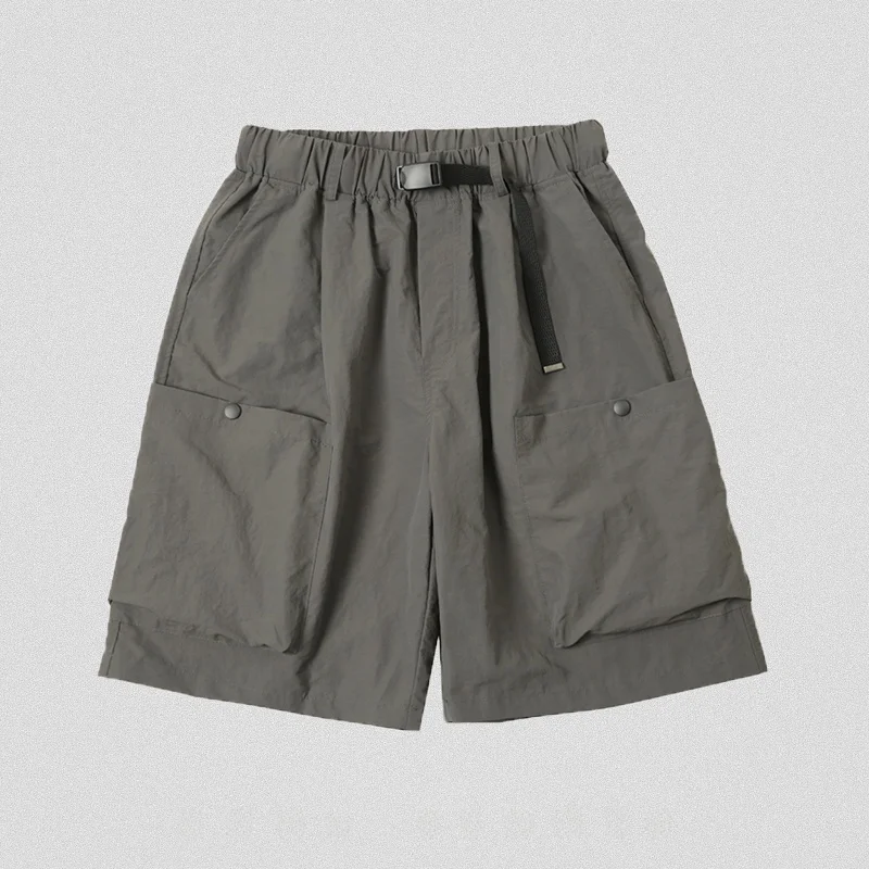 

Summer New Folded Fabric Loose Casual orts Five-ket Workwear Loose Fit Youthful Sle Straight Leg Trousers