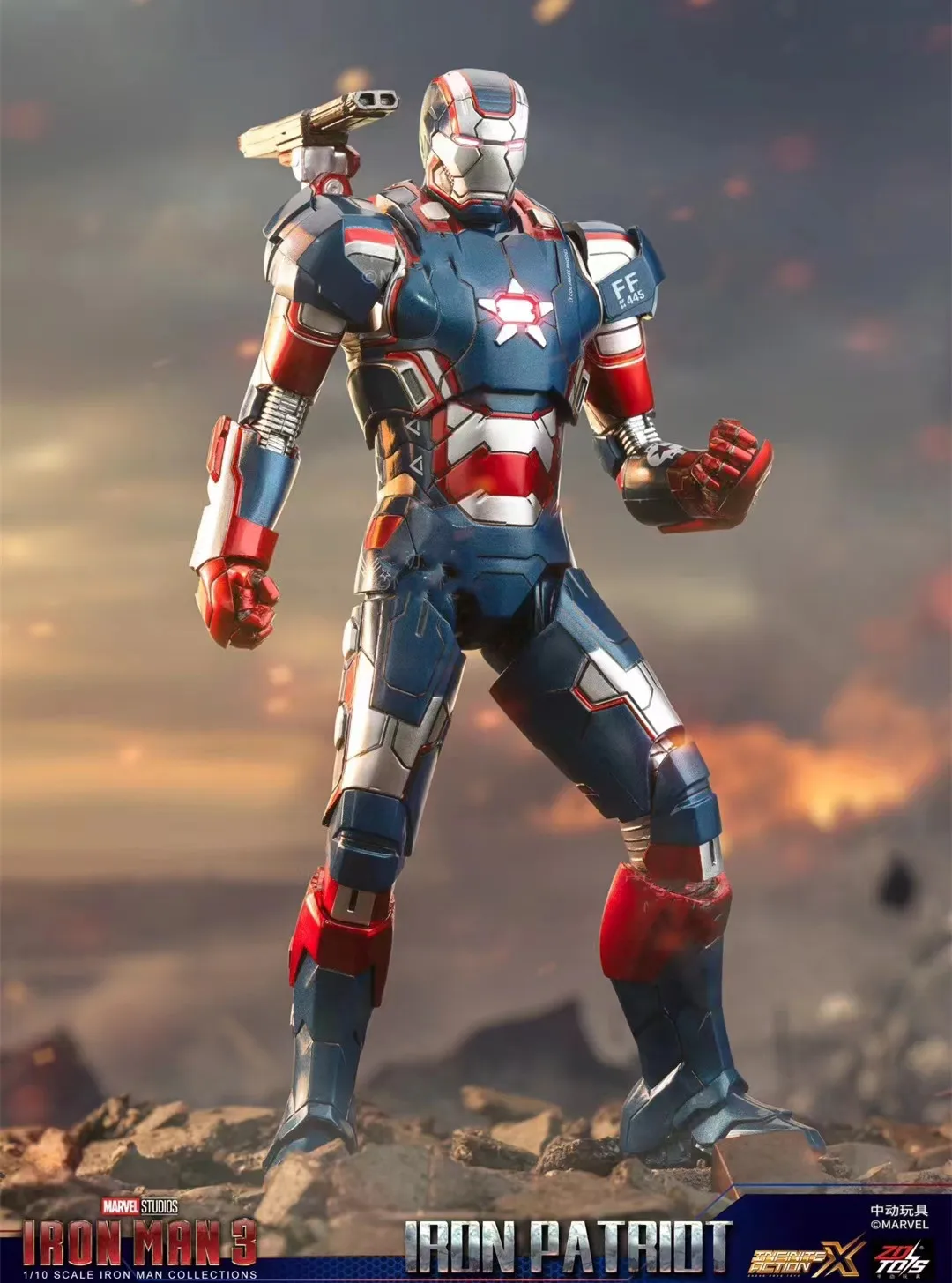 ZD Original 18cm Iron Man Legends War Machine Iron Patriot Captain America Action Figure Collect models