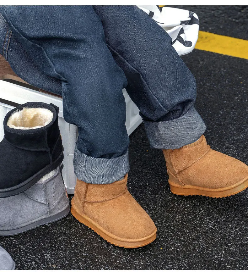 2026 Neue Kinder-Winterstiefel aus Rindsleder, warme Stiefel für Jungen und Mädchen, hochwertige Lederstiefel – Detail 8