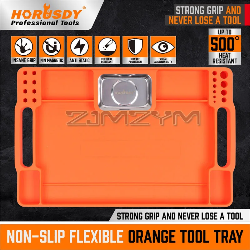 سيليكون أداة صينية مجزأة أداة إصلاح تخزين حامل متعددة الأغراض حصيرة سيليكون ميكانيكا أجزاء صينية مع لوحة مربعة صغيرة