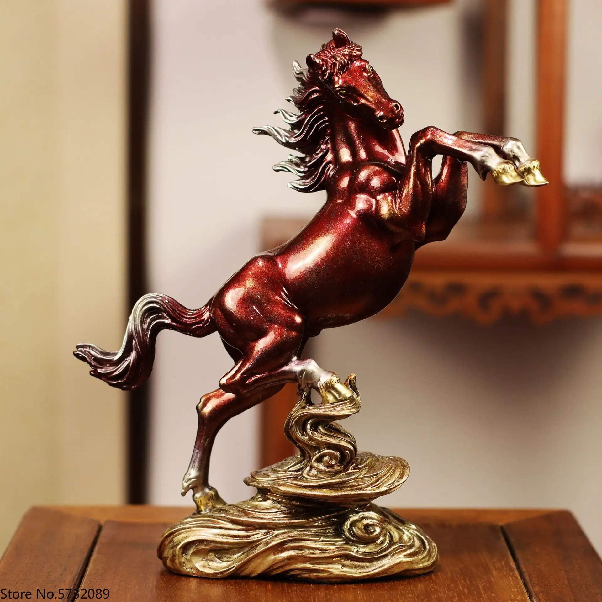 Qingyun Zhishang Bronze Horse Decoration Study, Living Room, Success, Decoration Decoration, Relocation and Opening