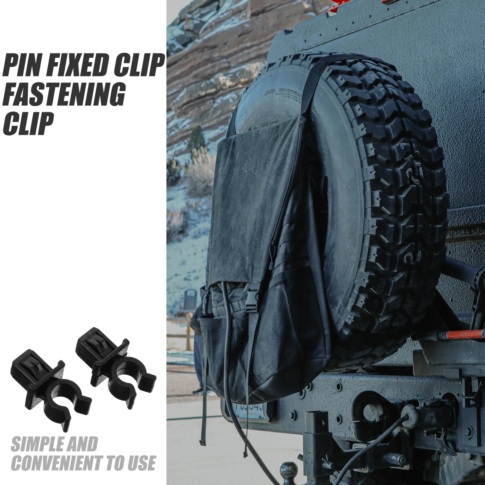 50Pcs Spare Wheel Carrier Lock Clips Quality Spare Tire Clips Easy Install Secure Lock for Wheel Carrier Clamp