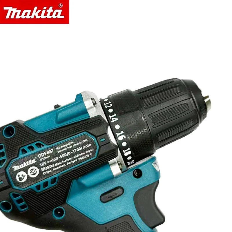 Makita DDF487 Cordless Drill Driver 18V Brushless Electric Impact Driver Rechargeable Workshop Tool Makita 18V Gear