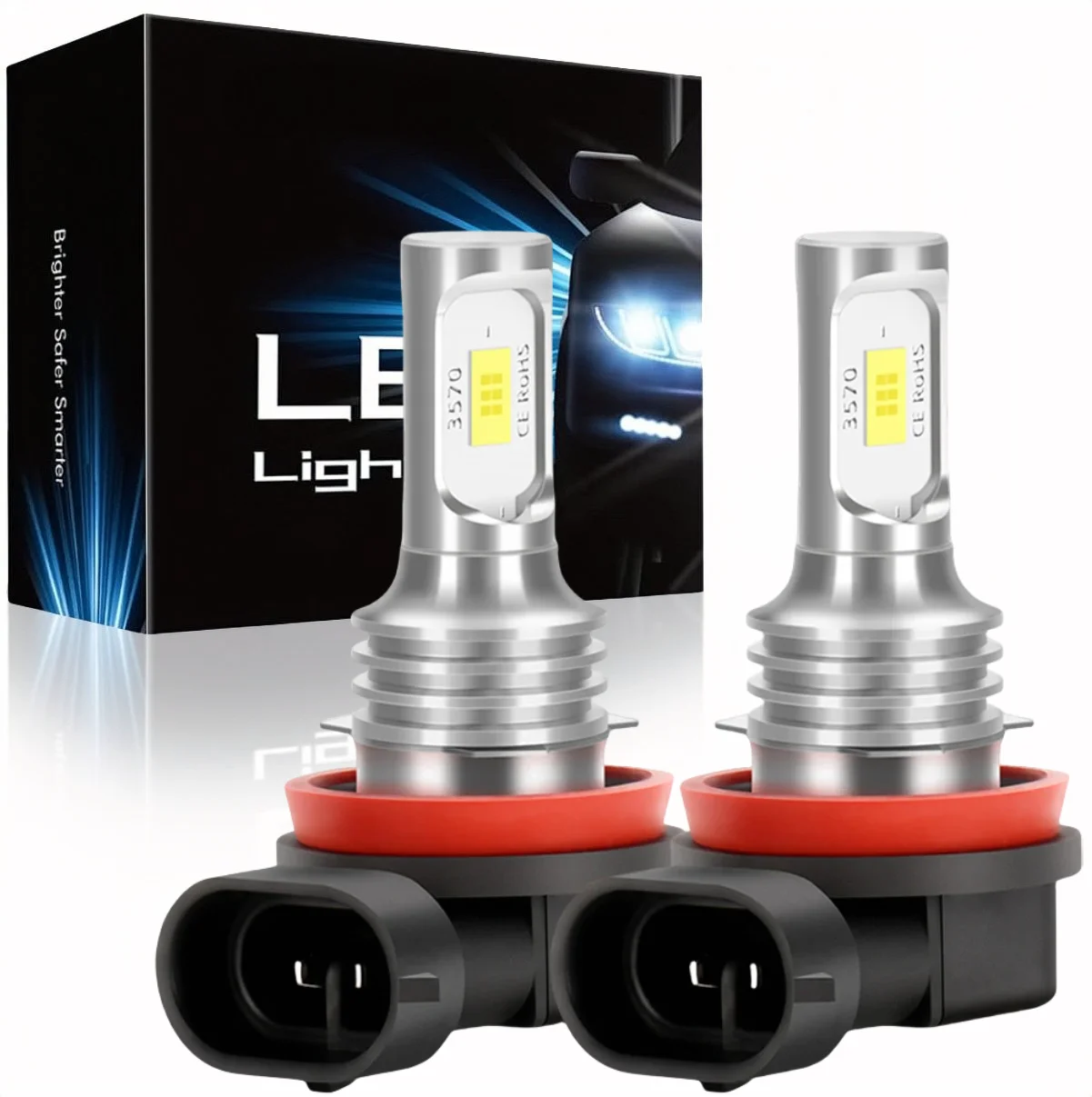 

2PCS 3570 H11 H8 H9 LED Fog/Driving Bulbs H8 Fog Light White 6000K Yellow 3000K Ice Blue 8000K High Power Lamp