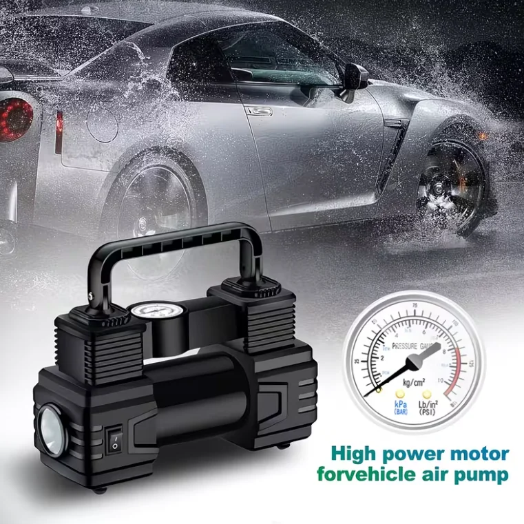 

Car mounted inflation pump car tire electric 12V multifunctional convenient small car inflator wired inflation pump