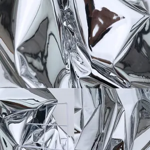 Doppelsieger Silberspiegel reflektierender Stoff, DIY -undurchlässige Taschen, Hintergrund -Plastikdekoration, Stoffdesigner -Kleidung, TPU, 0,5 x 1,35 m 10 Hauptverkaufskaststoffbildschirm für Bolsa - №10