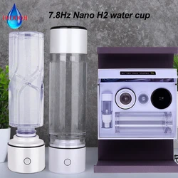 IHOOOH MRETOH 7.8Hz Nano Rich wodorowy generator wody butelka Mini H2 wentylator gazowy akumulator Anti-Aging inteligentny kubek na wodę