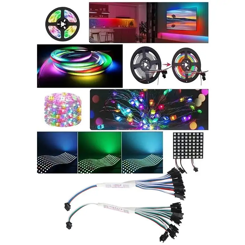 Amplificatore di Segnale LED 3Pin 4Pin, Controller Ripetitore 1 a 4 8 Mini Modulo TTL per Strisce LED WS2812B SK6812