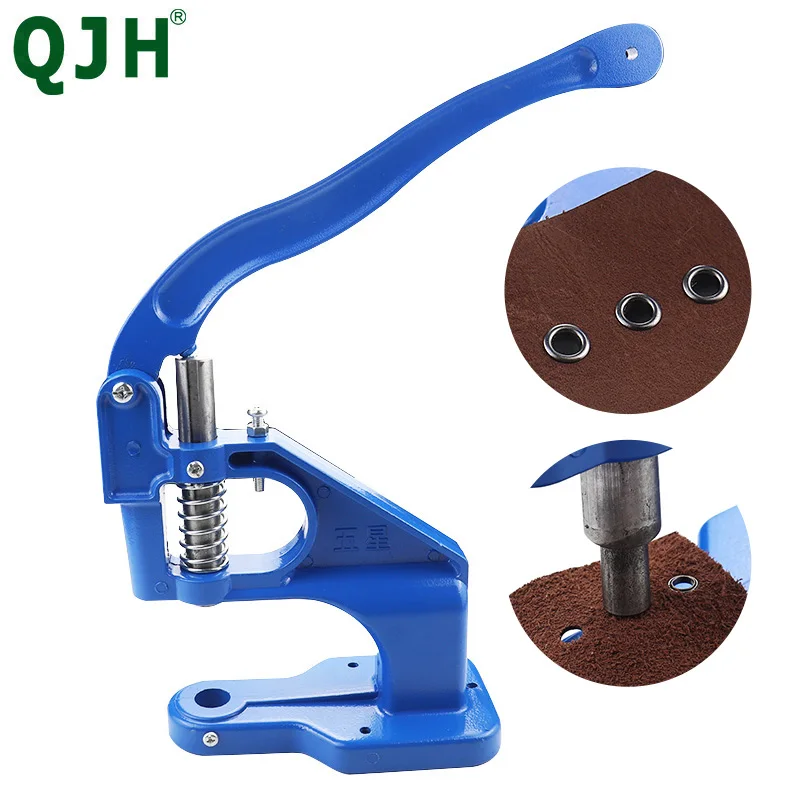 Manual Eyelet installation Tool, Hand Punch Press Machine, Snap Mold Metal Dies Tools for Leathercraft Hole Puncher Pressing Kit