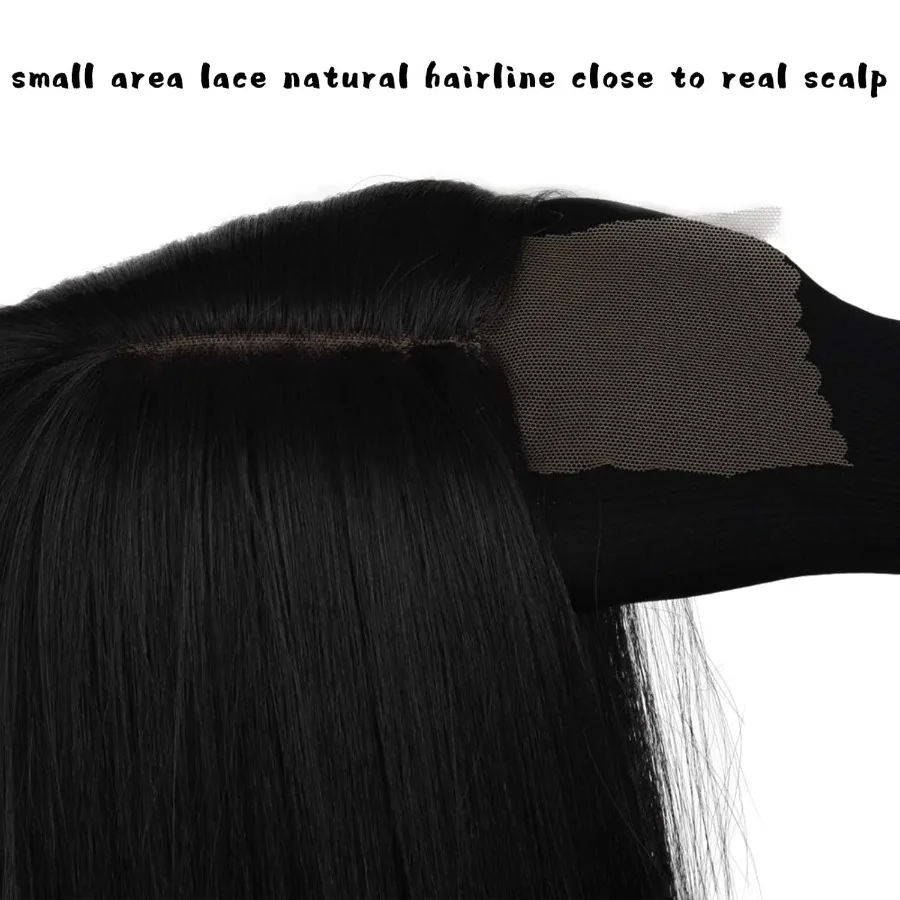 Natürlich aussehende lange, gerade schwarze synthetische Perücke für Frauen, 76,2 cm lange schwarze Haarperücken, ideal für den täglichen Gebrauch, formelle Veranstaltungen und besondere Anlässe