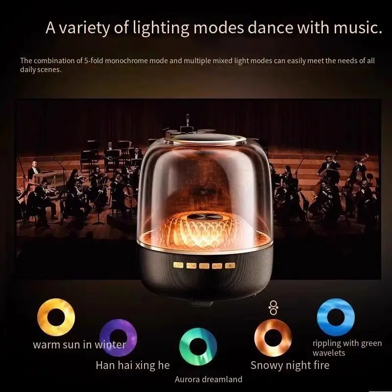 جديد هارمان زجاج جديد الجيل الرابع بلوتوث الصوت سطح المكتب RGB مضخم صوت لاسلكي مصباح لتهيئة الجو المتكلم #2