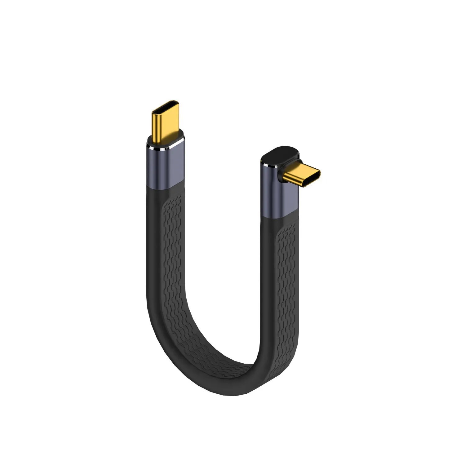 USB 4 90 Degree Thunderbolt3 Elbow USB C Cable 40Gbps Thunderbolt 4 Angle Type C Cable for SSD Laptop Macbook Elbow Connector