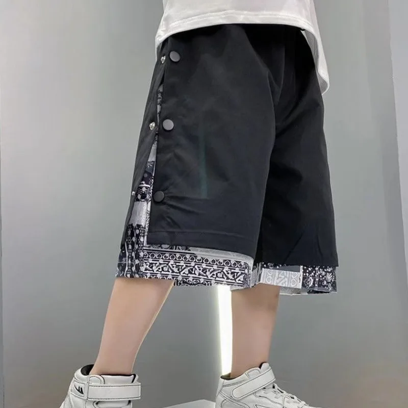 Pantalones de verano para niños, ropa para niños, baile callejero Hip-hop, tendencia urbana explosiva, pantalones cortos de cinco puntos