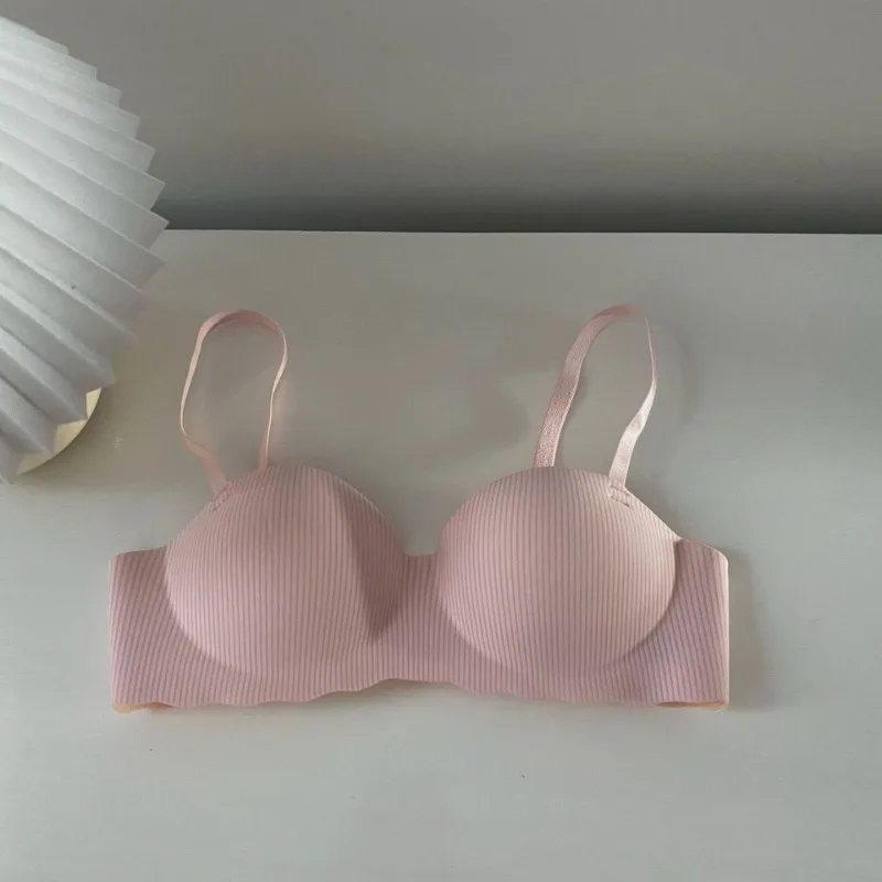 Seamless Half Cup Cloud Nude Underwear Women Small Breast Gathering Support Anti-Sagging Soft Support Wireless Bra